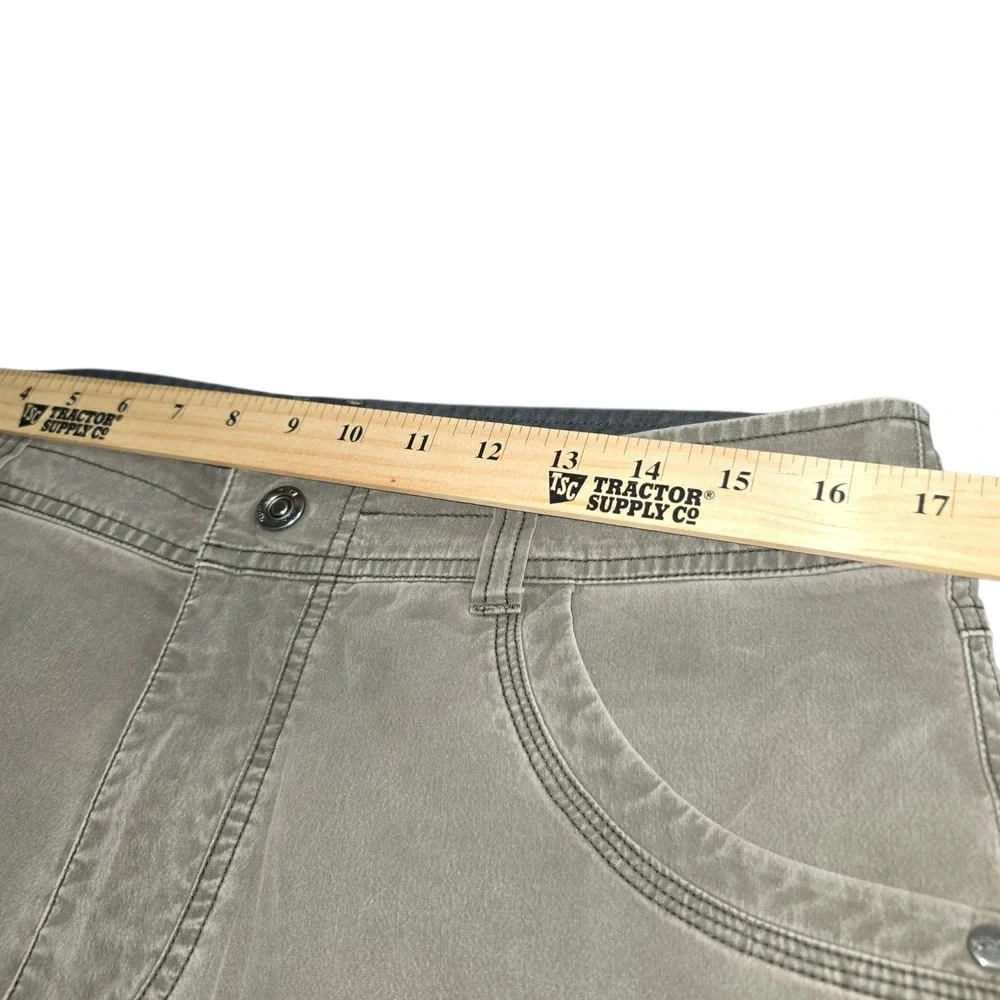 Kuhl Mens Vintage Patina Dye Cargo Shorts Brown Olive Hiking Outdoor Size 34